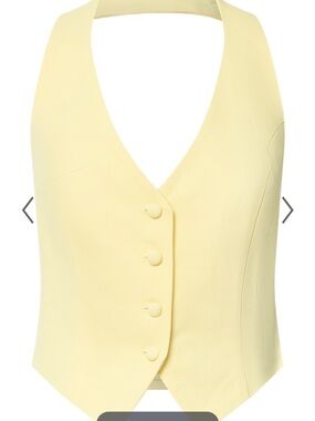 Showpo Pale Yellow Halter Vest Top